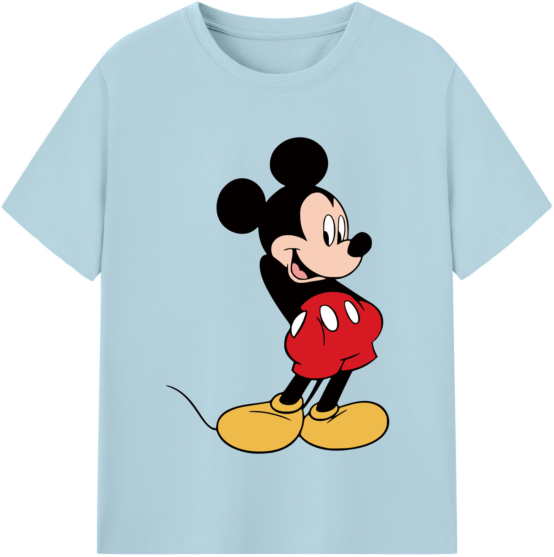 （画像用） ミッキーマウス Mickey Mouse 綿100％半袖Tシャツ（フロントプリント）